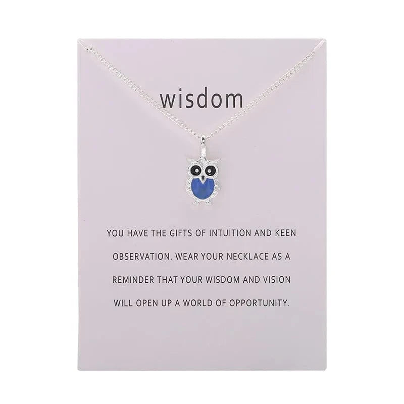 Fashion Jewelry Korean Necklace Hot Color Glaze Wisdom Owl Pendant Choker Necklace for Women Girl