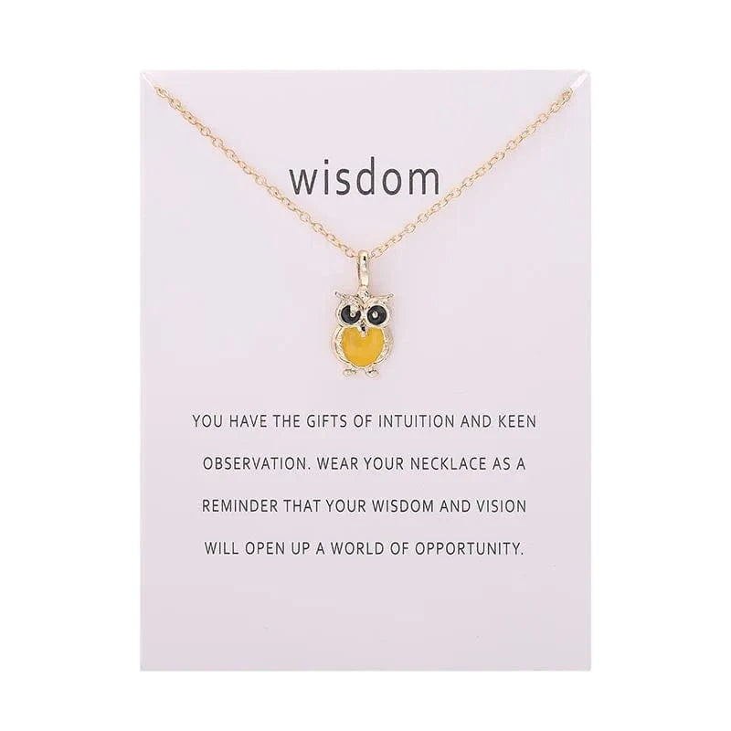 Fashion Jewelry Korean Necklace Hot Color Glaze Wisdom Owl Pendant Choker Necklace for Women Girl