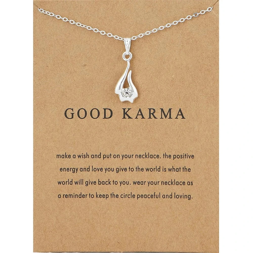 Fashion Jewelry Korean Necklace I Love You Card Message Diamond Heart Rose Dolphin Pendant Necklace