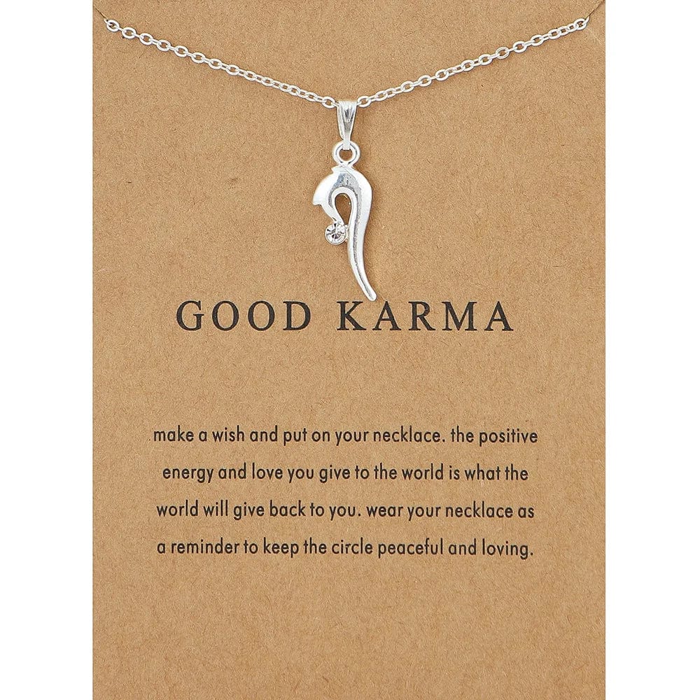 Fashion Jewelry Korean Necklace I Love You Card Message Diamond Heart Rose Dolphin Pendant Necklace