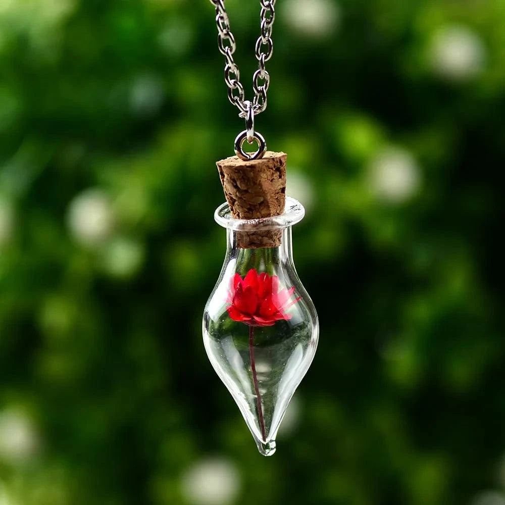 fashion jewelry necklaces / C1 Personal Bubble Glass Wishing Bottle Dried Flower Botanical Pendant Fashion Jewelry Necklaces For Women New Arrival 2023