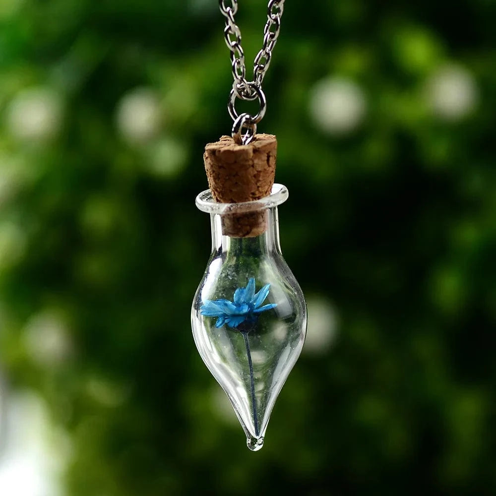 fashion jewelry necklaces / C9 Personal Bubble Glass Wishing Bottle Dried Flower Botanical Pendant Fashion Jewelry Necklaces For Women New Arrival 2023