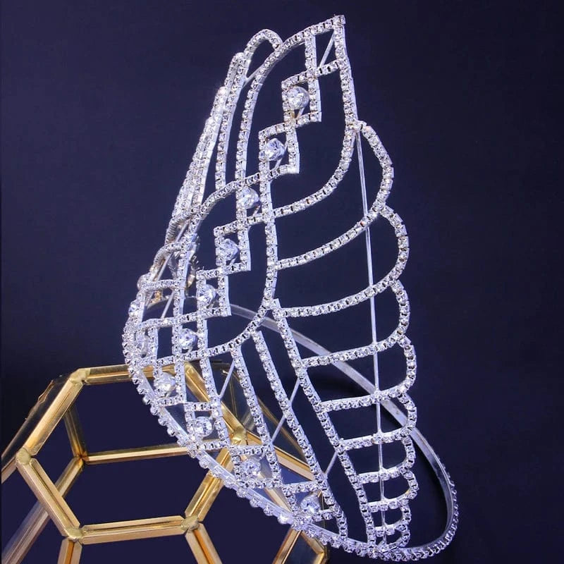 Fashion Luxury Pageant Beauty  Brides Big Rhinestone Crown For Women Beautiful Wedding Headwear Jewelry Accessories Wholesale