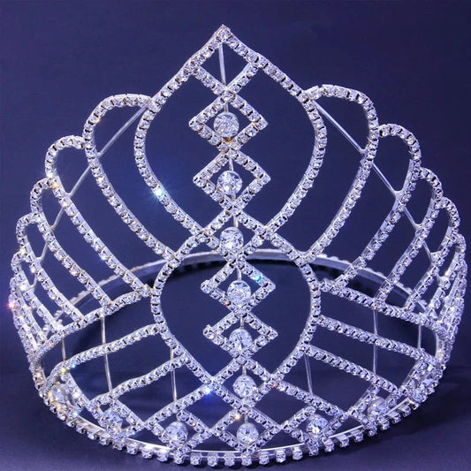 Fashion Luxury Pageant Beauty  Brides Big Rhinestone Crown For Women Beautiful Wedding Headwear Jewelry Accessories Wholesale