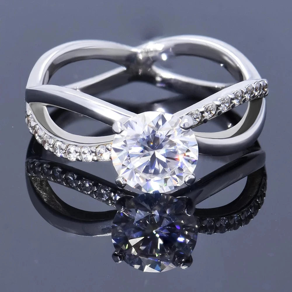 Fashion moissanite gemstone  lady's  ring  S925 fine  jewelry