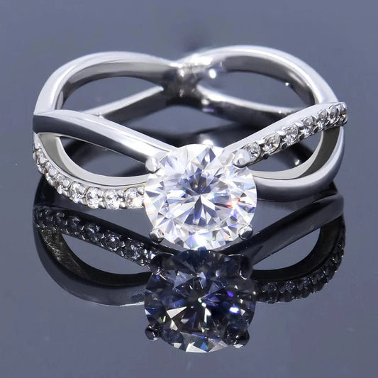 Fashion moissanite gemstone  lady's  ring  S925 fine  jewelry