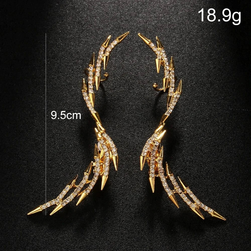 Fashion Pave S Shape Rhinestone Clip Earrings Jewelry For Women Girls Party Gifts Crystal Earrings Without Piercing Wholesale