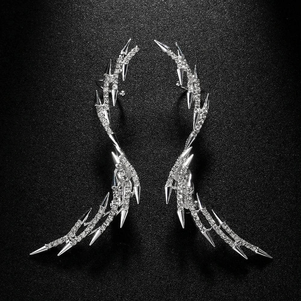 Fashion Pave S Shape Rhinestone Clip Earrings Jewelry For Women Girls Party Gifts Crystal Earrings Without Piercing Wholesale