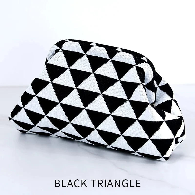 Fashion Pink Green Striped Clutch Bag Women's Everyday Purse Environmentally Friendly  Portable Daily Makeup Bag
