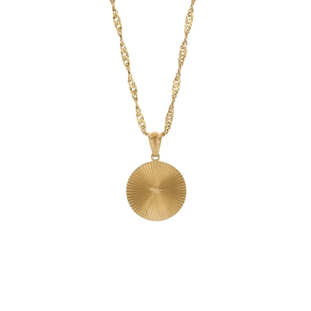 Fashion Popular / round 18k Gold Plated Necklace Round Gear Pendant Necklace Heart Necklaces Stainless Steel Gold Wholesale Jewelry