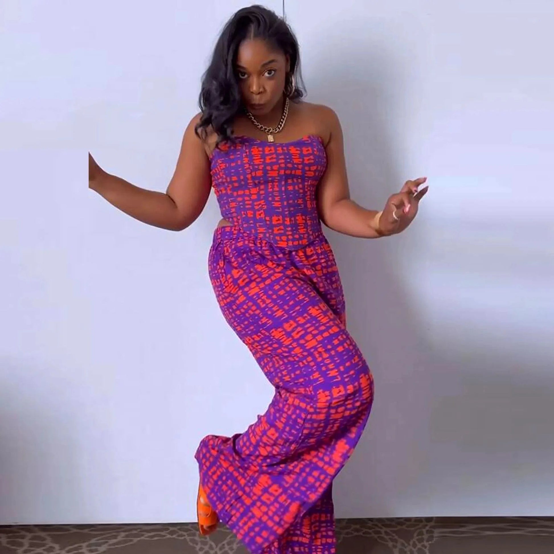 Fashion trendy two piece set women clothing summer 2024 with tube top set