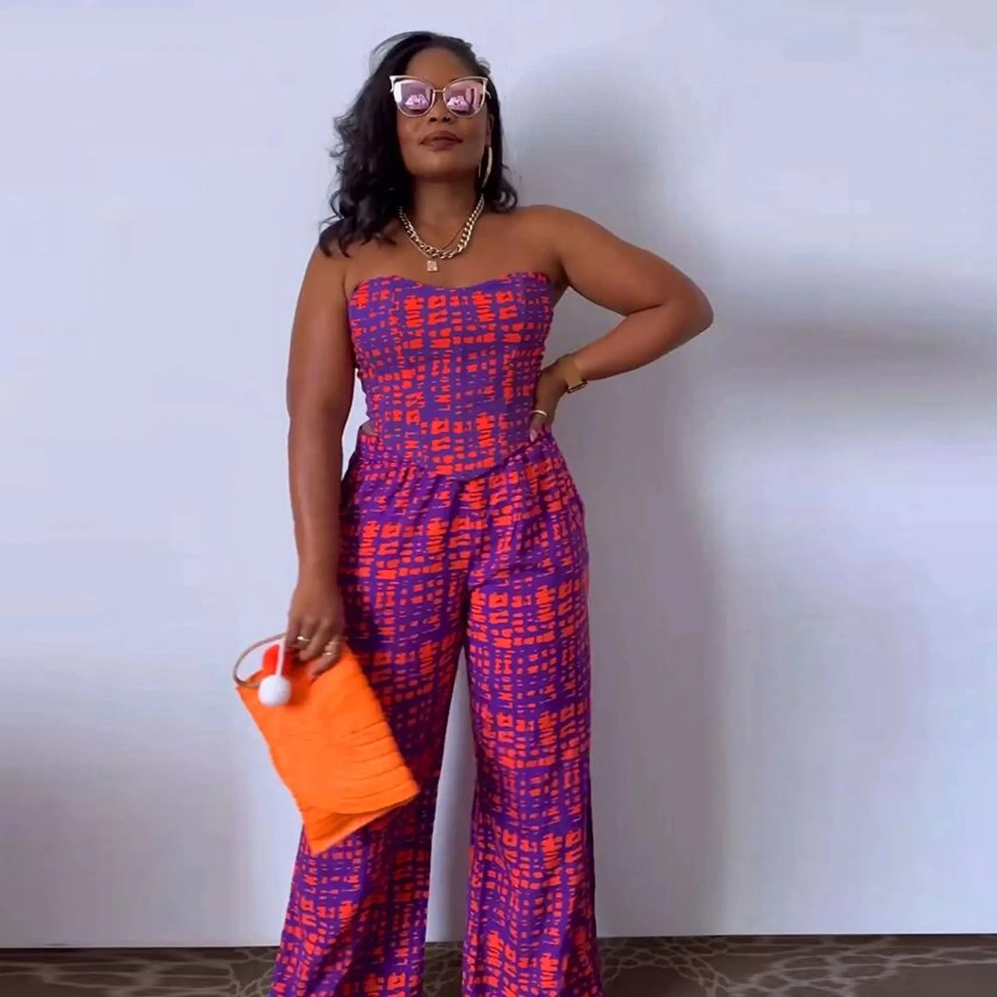 Fashion trendy two piece set women clothing summer 2024 with tube top set