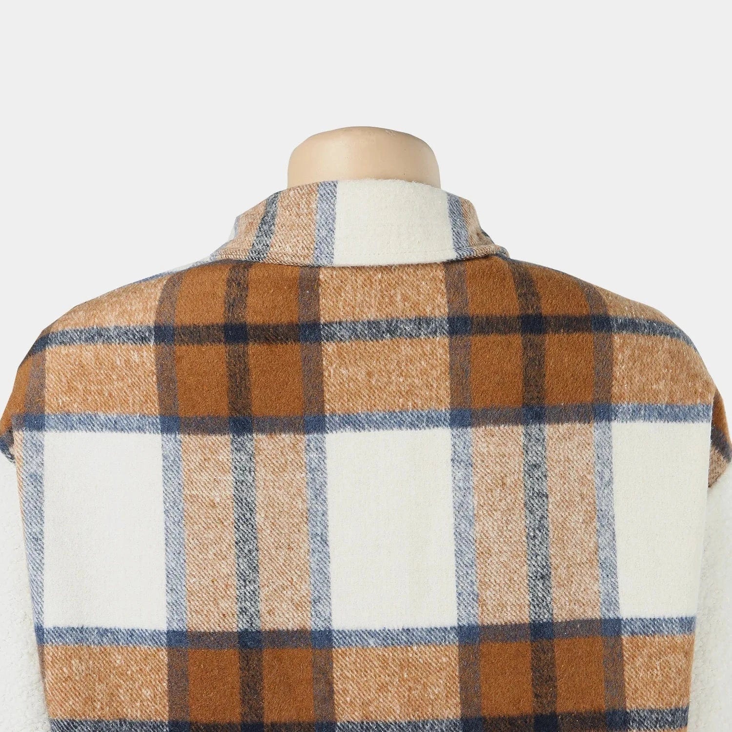 Fashion True Size Women Coats Winter and Autumn Jacket Patchwork Plaid Thicken Fur Coat Fur Jacket Lamb Wool Coat