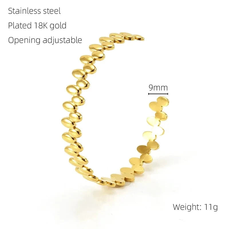 Fashion Waterproof 18k Gold Plated Stainless Steel  No Tarnish  Bracelet Best Sale Adjustable Bangles Sets Jewelry