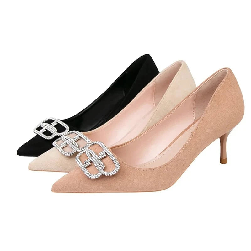 Fashion Women Pointed-toe Buckle Sandals Female Summer Autumn High Heels Stilettos Sexy Banquet Ladies Dress Shoes