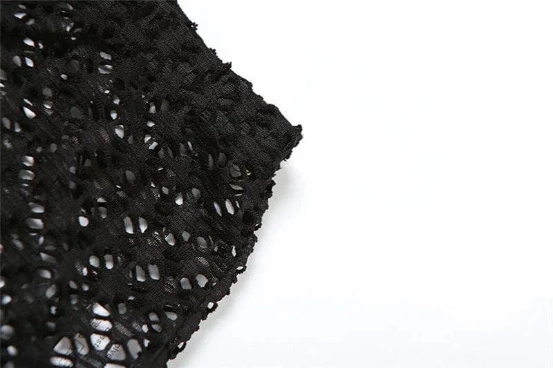 Fashion Women's Clothing See Through Flare Pants 2 Piece Set Casual Outfits for Woman Navel Two Pieces Set