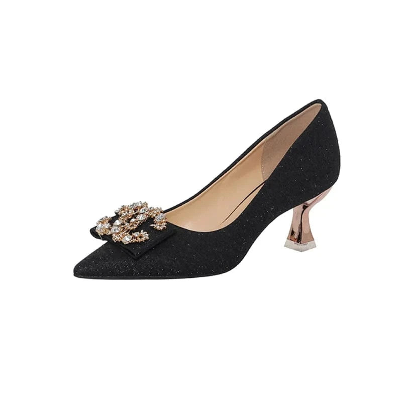 Fashion Women Spring Summer Stilettos Outside Banquet Wedding Bridal Shoes Shallow Rhinestone Buckle Sandals Female