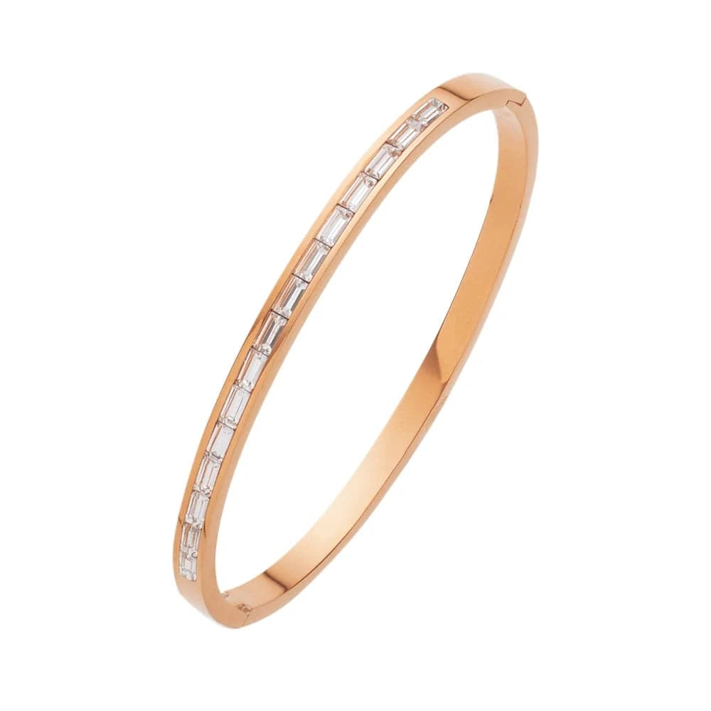 Fashion Zircon Bangles Colorful  Crystal Bracelets Luxury Jewelry for Women  Crystal 18K Plated   Gift Gold Party