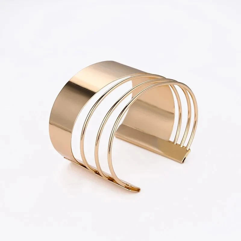 Fashionable And Personalized Hollow Bracelet Exaggerated Open Bangle Bracelet Minimalist Alloy Bracelet Charms