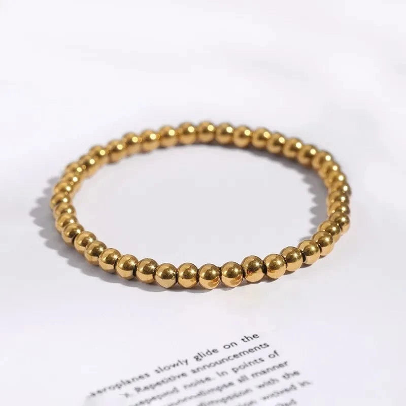 Fashionable Beads For Bracelet Making Round Gold Bracelet Chain New Styles in 2024 Bungee Cord Bracelet