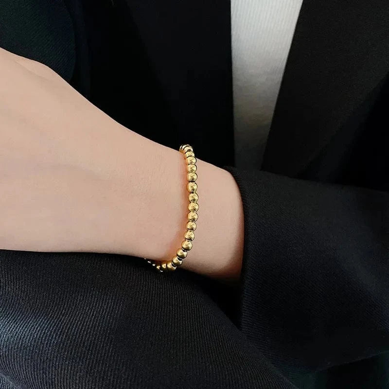 Fashionable Beads For Bracelet Making Round Gold Bracelet Chain New Styles in 2024 Bungee Cord Bracelet