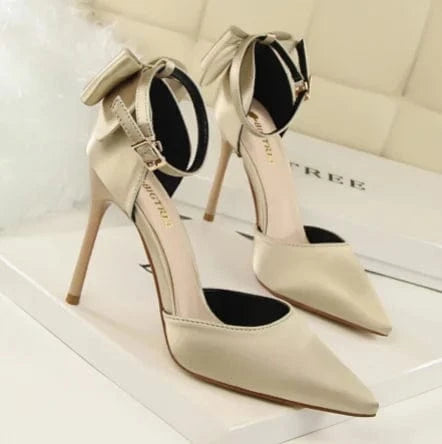 Fashionable Heel Ladies Pumps New Designer High Heeled Pointed Toe Ladies Pumps Sexy Elegant Ladies Heels