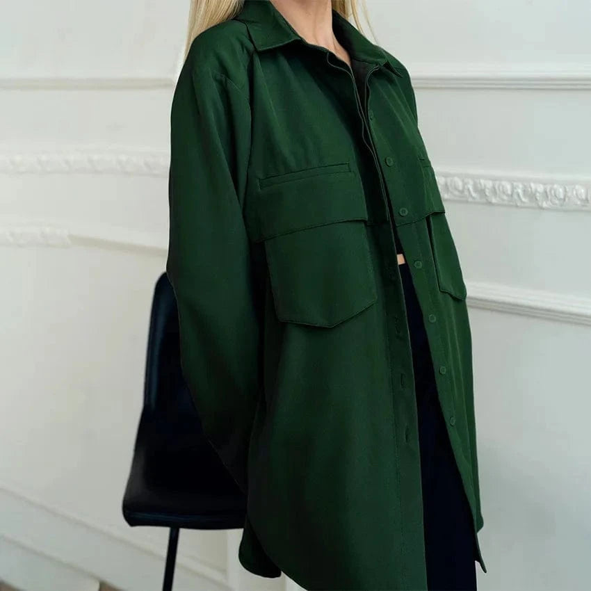 Fashionable Hot Selling Button Long Sleeve White Woman Oversized Shirt Top Casual