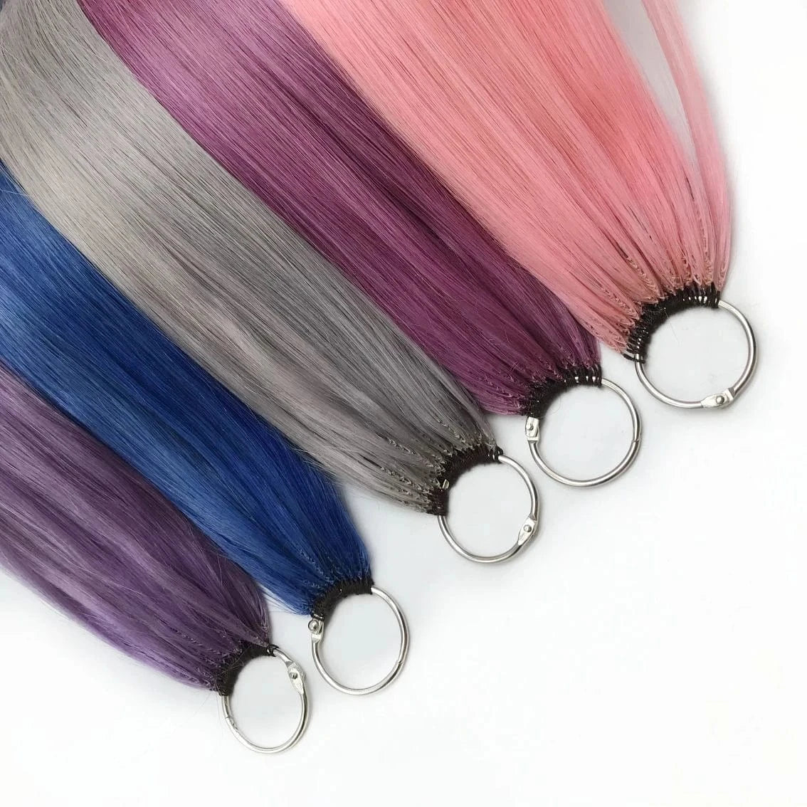 fashionable Summer hot sell colourful colours large stock quickly send no MOQ invisible big circle remy feather hair extension