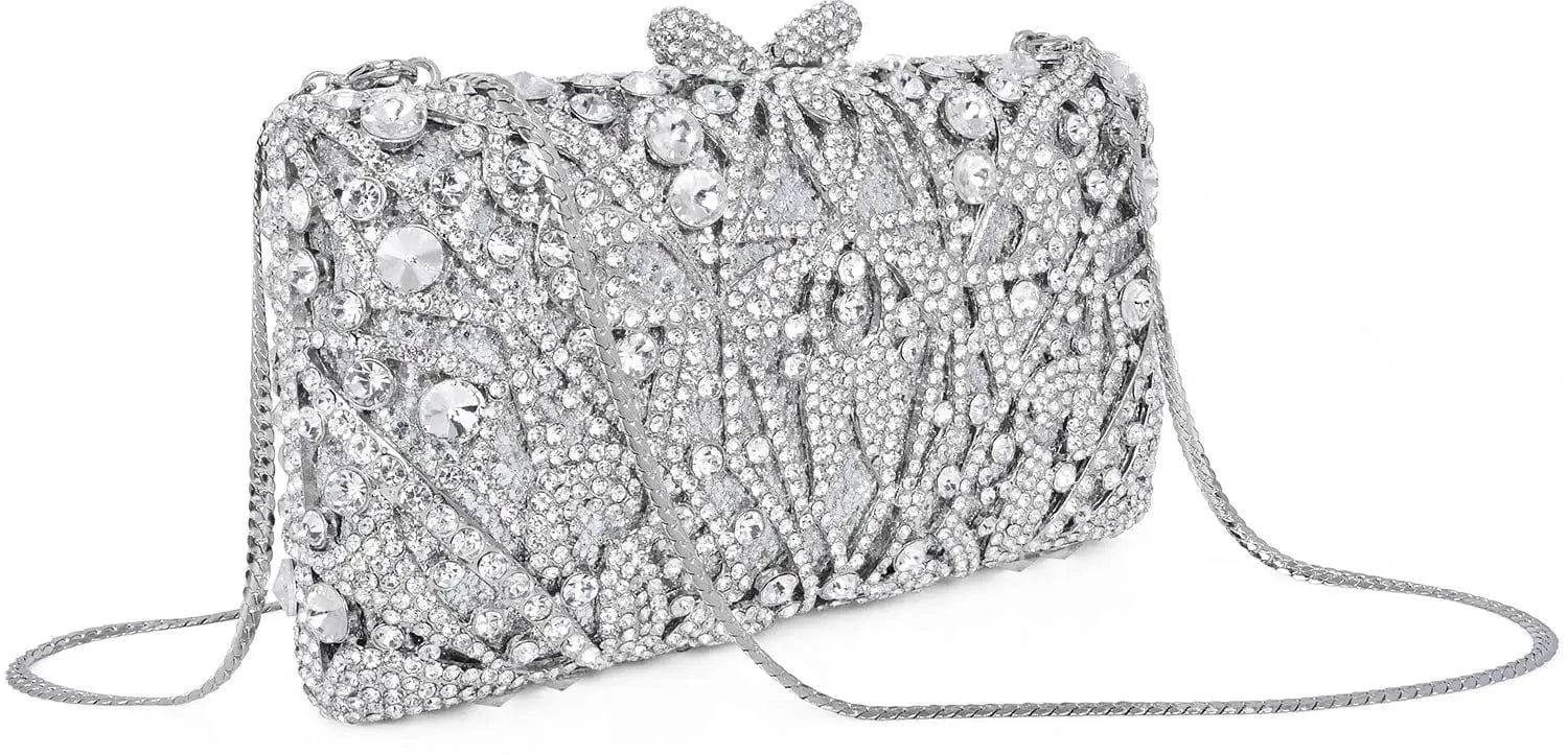 Fast Delivery Hollow Out Purse Diamond Luxury Handmade Rhinestone Gown Wedding Party Crystal Evening Clutch Bag