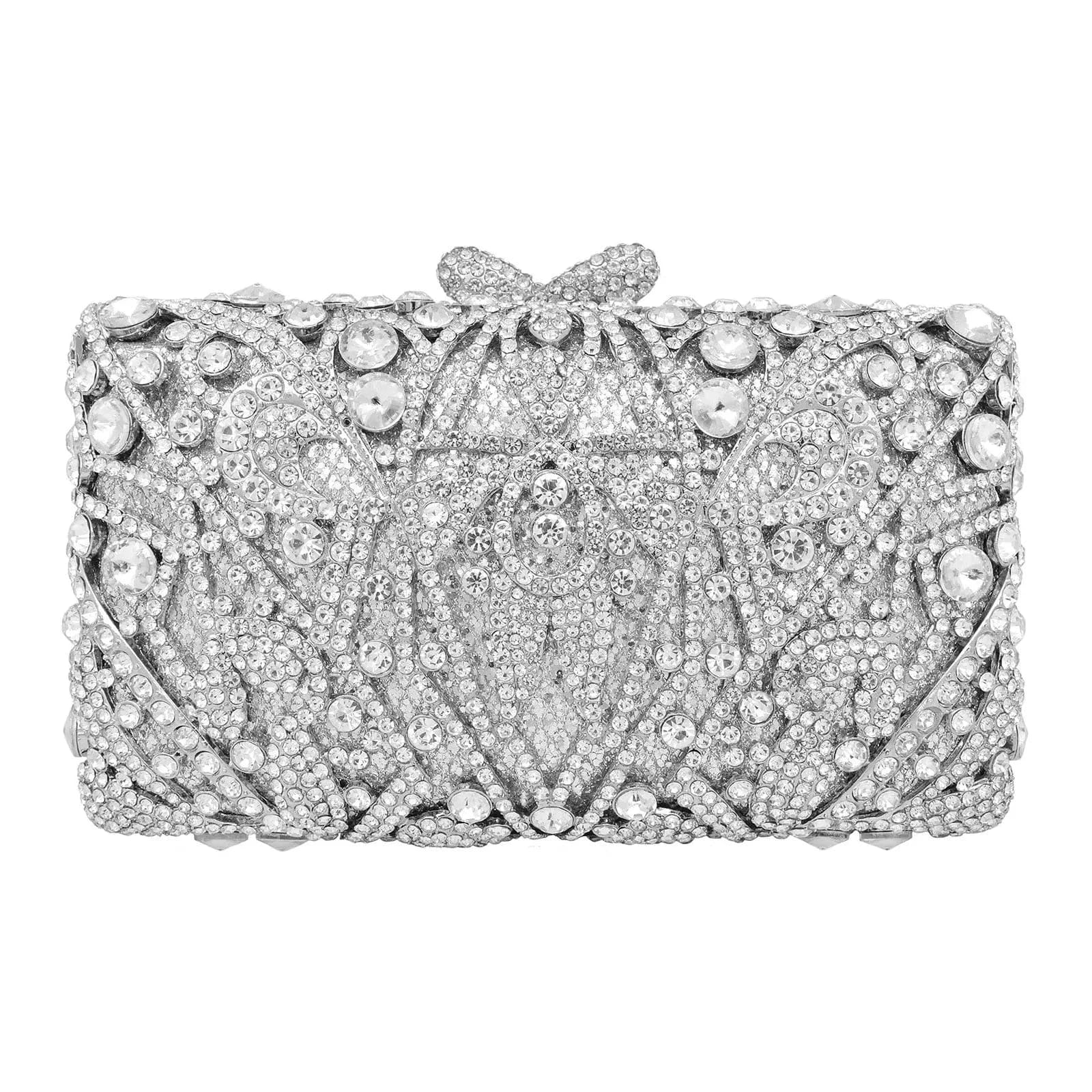 Fast Delivery Hollow Out Purse Diamond Luxury Handmade Rhinestone Gown Wedding Party Crystal Evening Clutch Bag