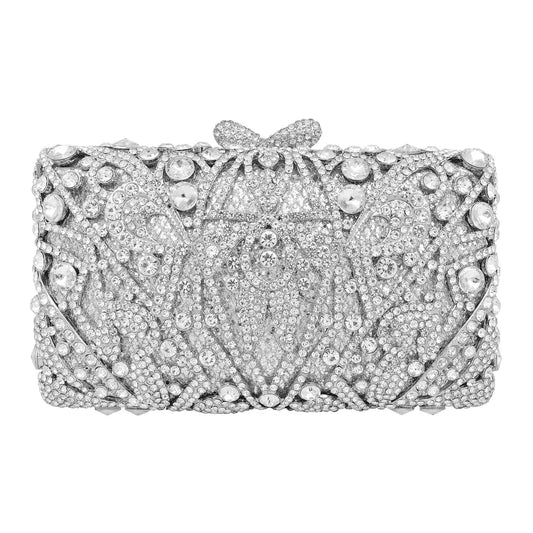 Fast Delivery Hollow Out Purse Diamond Luxury Handmade Rhinestone Gown Wedding Party Crystal Evening Clutch Bag