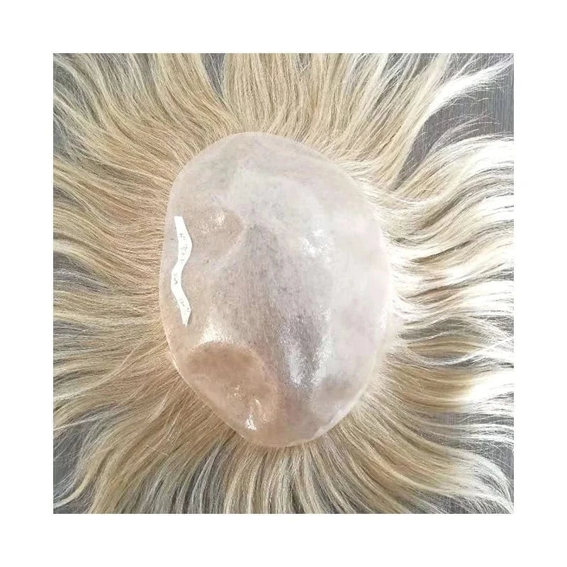 Fast Shipping Thin Skin  PU Skin 100% Human natural Hair Toupee for Men hair piece wholesale Ready to ship