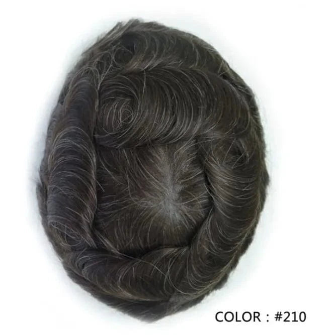 Fast Shipping Thin Skin  PU Skin 100% Human natural Hair Toupee for Men hair piece wholesale Ready to ship