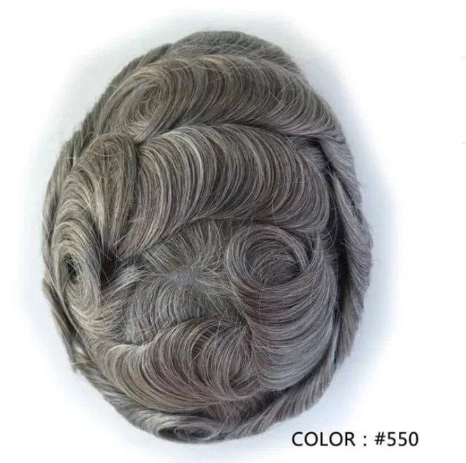Fast Shipping Thin Skin  PU Skin 100% Human natural Hair Toupee for Men hair piece wholesale Ready to ship