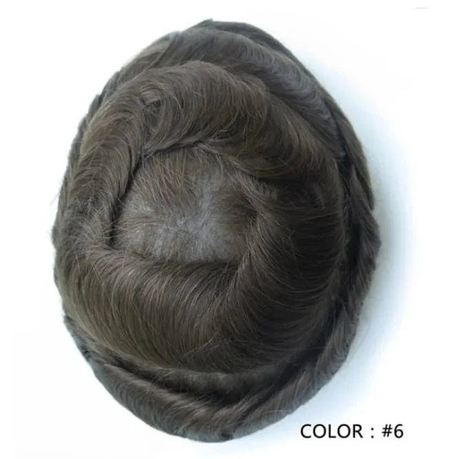 Fast Shipping Thin Skin  PU Skin 100% Human natural Hair Toupee for Men hair piece wholesale Ready to ship