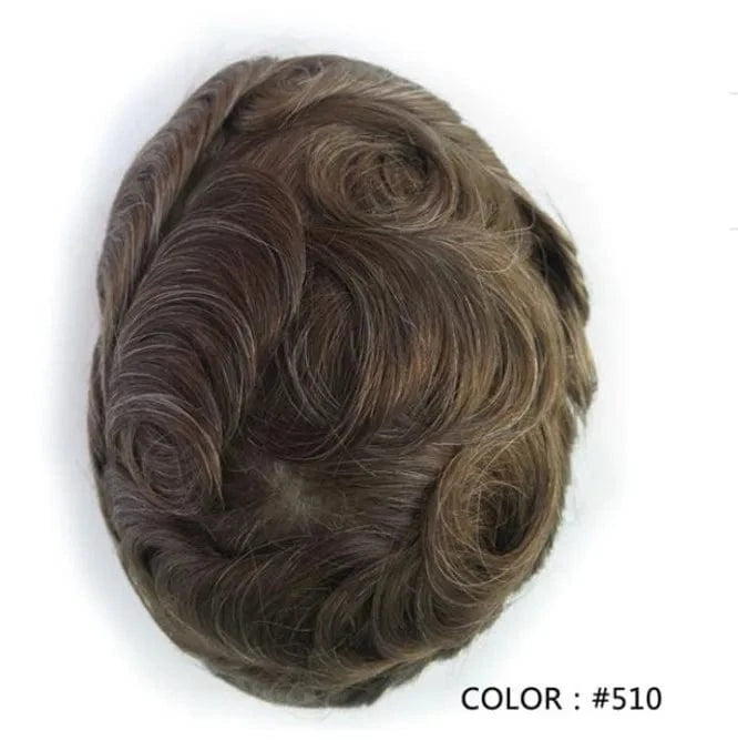 Fast Shipping Thin Skin  PU Skin 100% Human natural Hair Toupee for Men hair piece wholesale Ready to ship