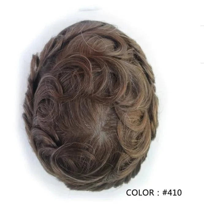 Fast Shipping Thin Skin  PU Skin 100% Human natural Hair Toupee for Men hair piece wholesale Ready to ship