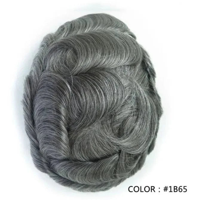 Fast Shipping Thin Skin  PU Skin 100% Human natural Hair Toupee for Men hair piece wholesale Ready to ship