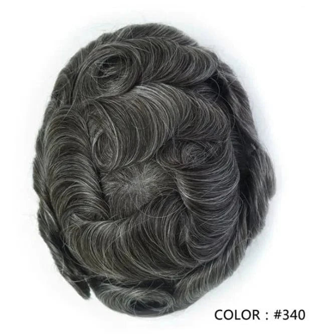 Fast Shipping Thin Skin  PU Skin 100% Human natural Hair Toupee for Men hair piece wholesale Ready to ship