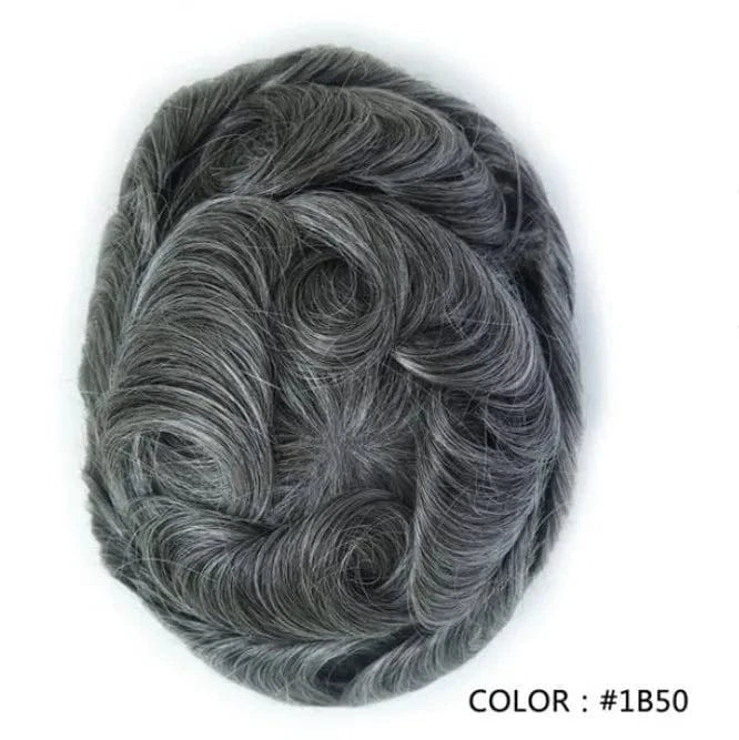 Fast Shipping Thin Skin  PU Skin 100% Human natural Hair Toupee for Men hair piece wholesale Ready to ship