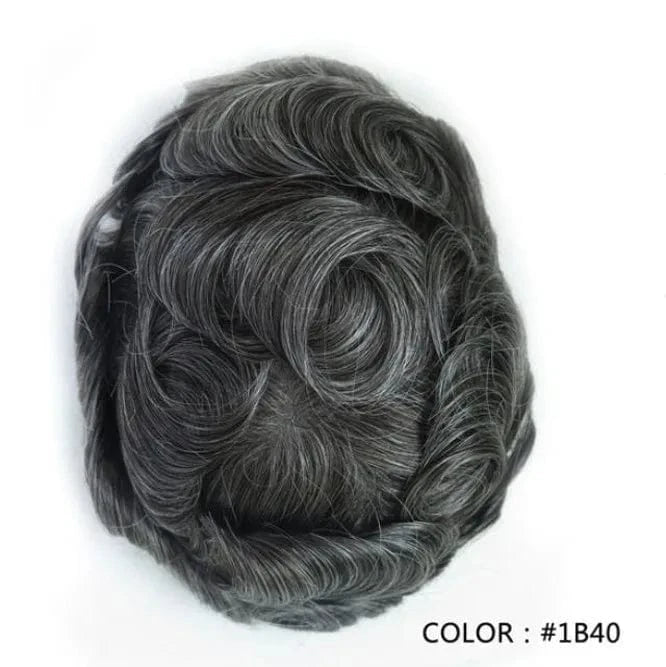 Fast Shipping Thin Skin  PU Skin 100% Human natural Hair Toupee for Men hair piece wholesale Ready to ship