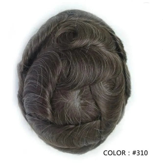 Fast Shipping Thin Skin  PU Skin 100% Human natural Hair Toupee for Men hair piece wholesale Ready to ship