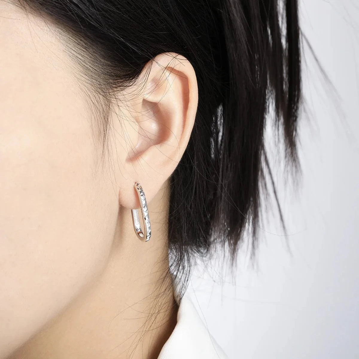Fine jewelry 925 sterling silver U shape hoop huggies earrings 18K gold plated plain 925 silver earring jewelry women wholesale
