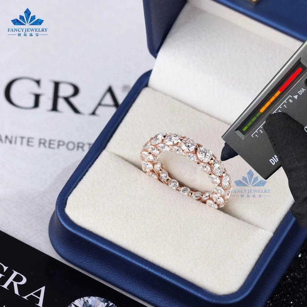 Fine Jewelry Couple Ring 14K 18K Gold High Quality Moissanite Ring Diamond Engagement Wedding Ring for Lover