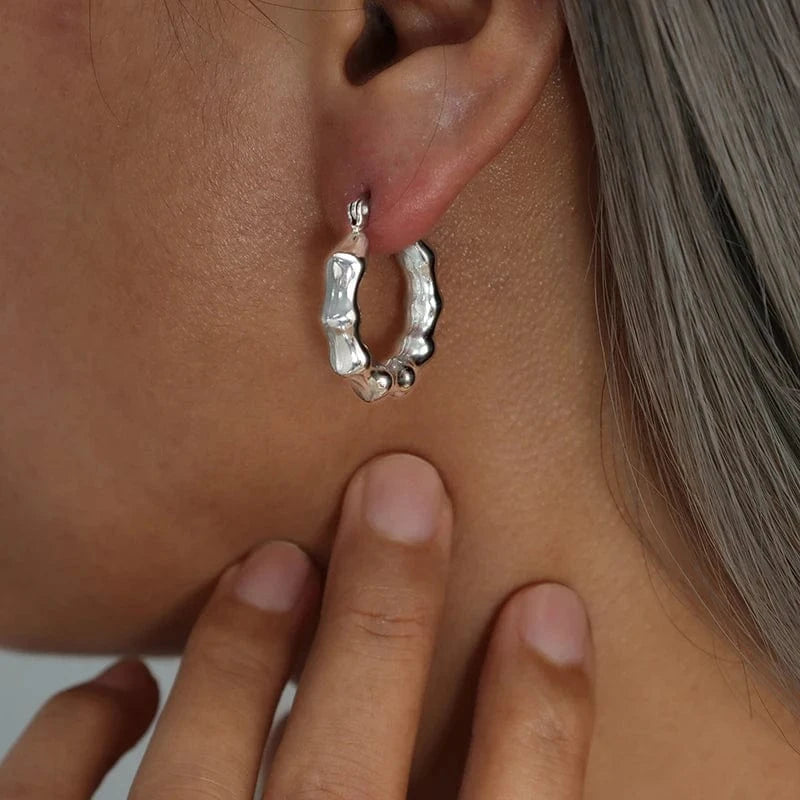 Fine Jewelry Earrings Fill Gold Statement 316L Stainless Steel Twist Hoop Earring