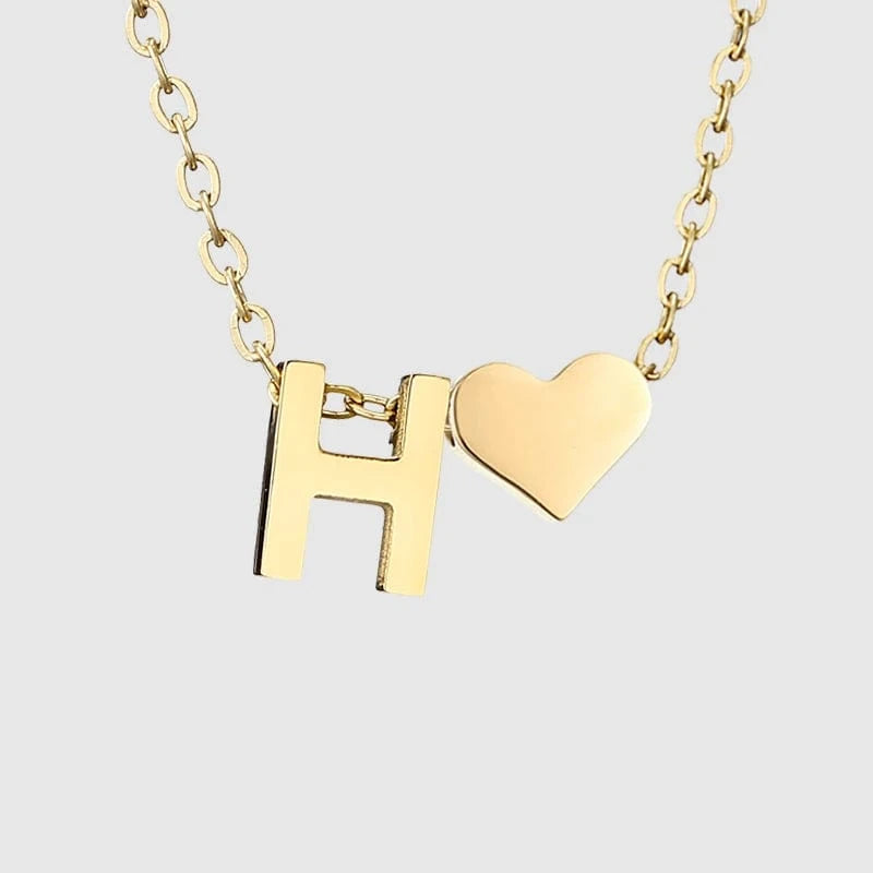 Fine Jewelry Gold Plated Adjustable Chain Heart Initial A-Z 26 Alphabet Letter Charms Bracelet