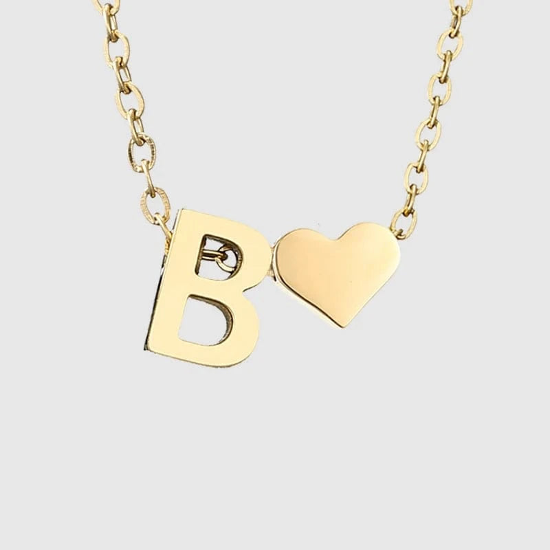 Fine Jewelry Gold Plated Adjustable Chain Heart Initial A-Z 26 Alphabet Letter Charms Bracelet