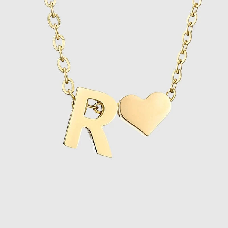 Fine Jewelry Gold Plated Adjustable Chain Heart Initial A-Z 26 Alphabet Letter Charms Bracelet