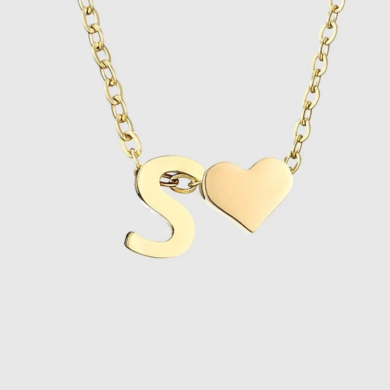 Fine Jewelry Gold Plated Adjustable Chain Heart Initial A-Z 26 Alphabet Letter Charms Bracelet