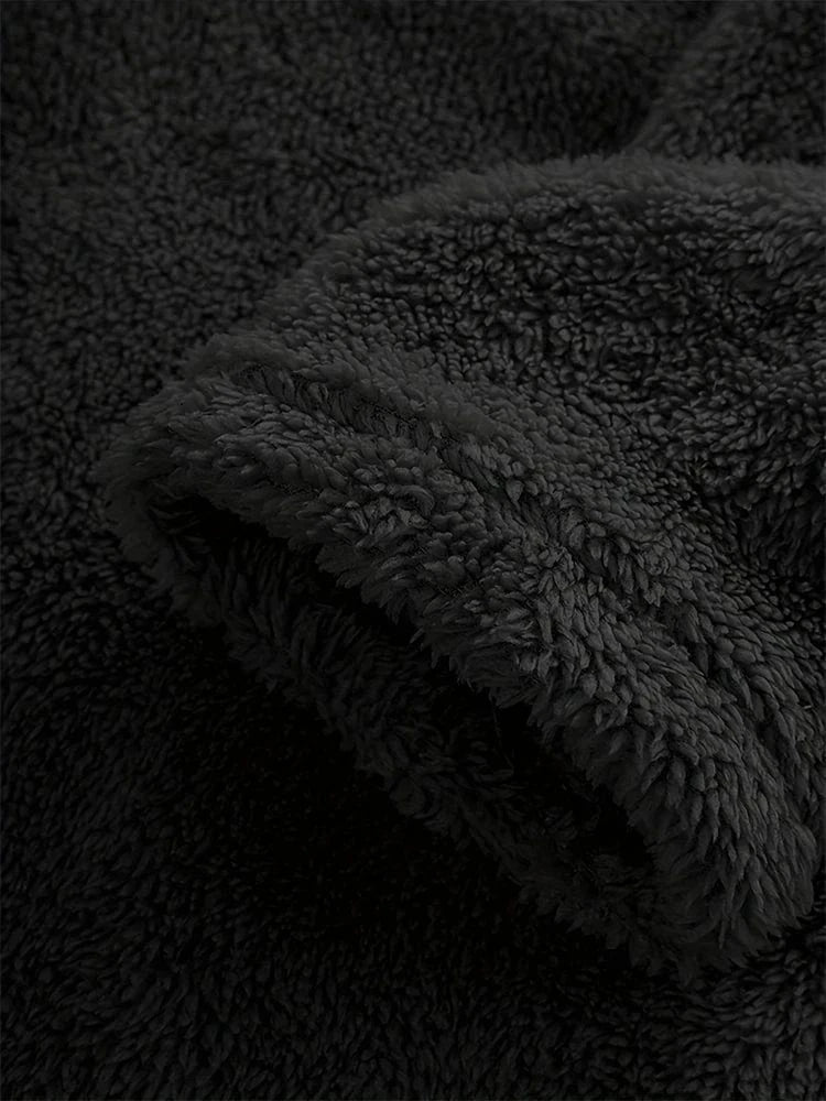 Fleece Solid Colour Hoodie Casual Long-Sleeved Hooded Sweatshirt Women's Autumn And Winter New Models 2024 Warm Solid Colour